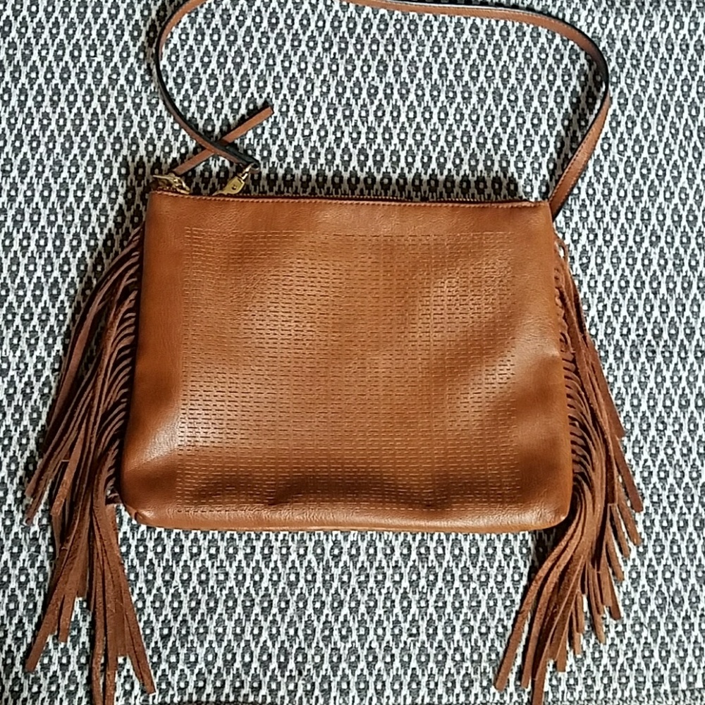 French Connection Leather Clutch/Crossbody Bag